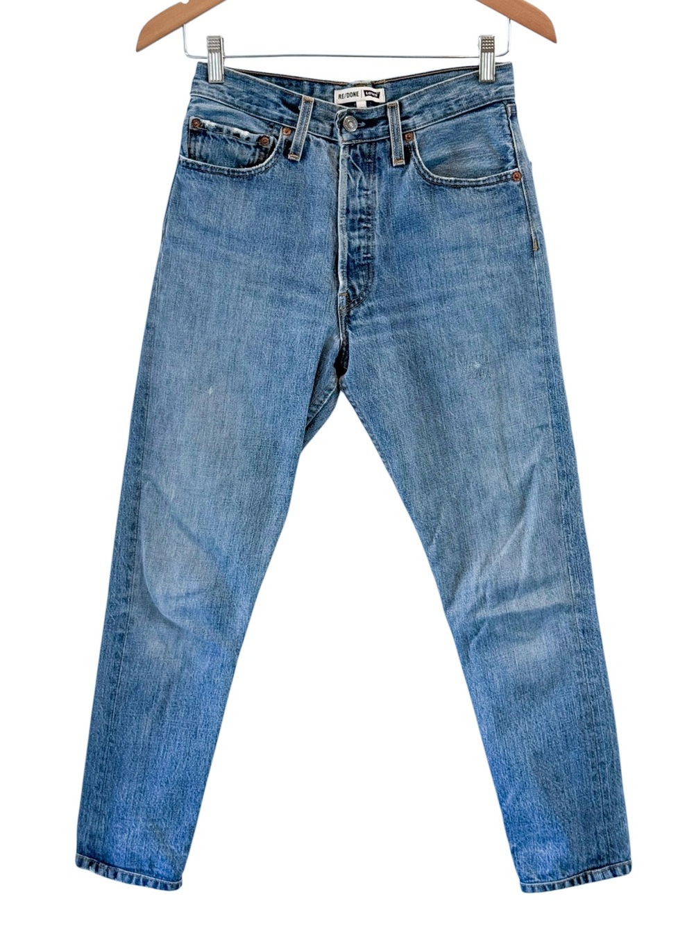 RE/DONE x Levi’s High Rise Slim Straight Jeans | Size 25 | Sample Pair